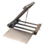 Rostfri lågprofilsvåg KPZ 2DNG med uppfällbar vågplattform och en 1 ramp